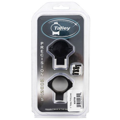 Talley 930759 Scope Ring Set  Tikka T1X Low 1" Black Aluminum
