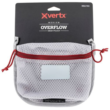 Vertx VTX5200AGYNA  Overflow Mesh Pouch Nylon 5"W X 7.25"H White/Red