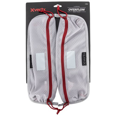 Vertx VTX5205AGYNA  Overflow Mesh Pouch Nylon 15.5"W X 5.2"H White/Red