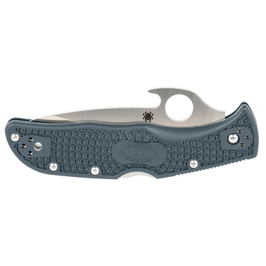 Spyderco C243PGYW Endela  3.41" Folding Clip Point Plain VG-10 Stainless Steel Blade/FRN Blue-Gray Handle