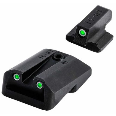 TruGlo TG-TG231N3 Tritium Night Sights Square Green Front & Rear Nitride Fortress Frame for 1911 with Novak 260 Front, 500 Rear
