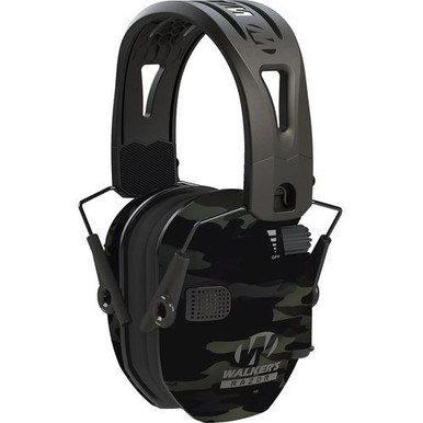 Walker's GWP-RSEMRH-MCCG Razor Slim Electronic Muff 23 dB Over the Head Polymer Gray MultiCam Ear Cups with Black Tacti-Grip Headband