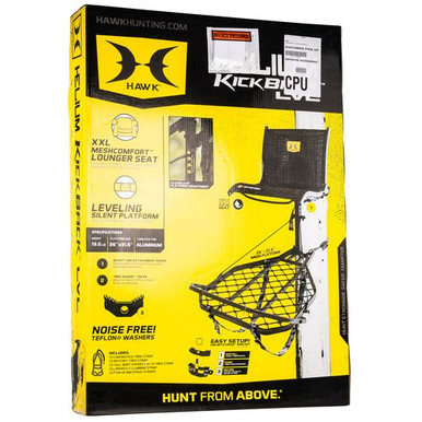 Hawk HWK-HF2033 Helium Kickback LVL Hang-On Black Aluminum 26" W x 31.50" D