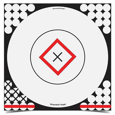 Birchwood Casey 34195 Shoot-N-C Open-Sight Target Bullseye Adhesive Paper Target 17.25" 5 Pack