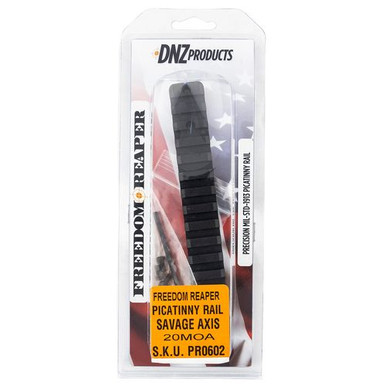 DNZ PR0602 Freedom Reaper Picatinny Rail Rifle Savage Axis 20 MOA Black Anodized Aluminum