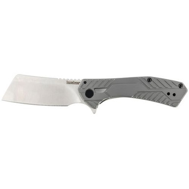 Kershaw 3445 Static  2.90" Folding Cleaver Plain Satin 8Cr13MoV SS Blade Gray PVD Coated SS Handle