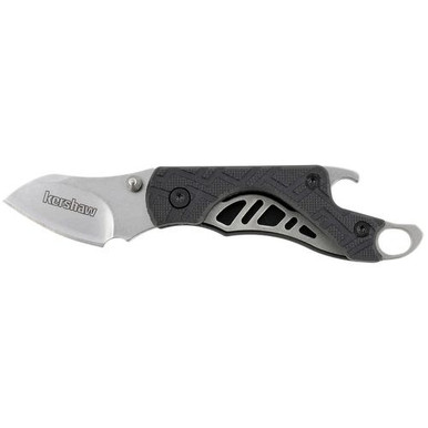 Kershaw 1025X Cinder  1.40" Folding Drop Point Plain Stonewashed 3Cr13 SS Blade G10 Black Handle