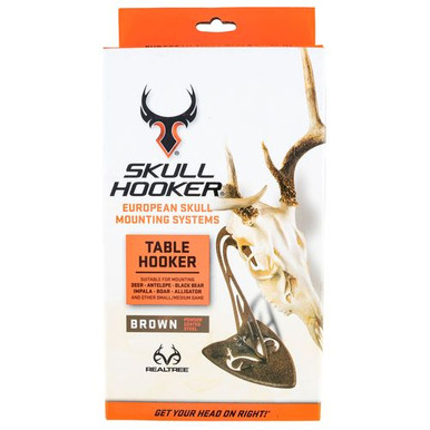 Skullhooker SKH-RTTH-ASSY-BRN Table Hooker Mounting Kit Realtree Engraved Bottom Counter Top Steel Brown Small/Mid-Size Game