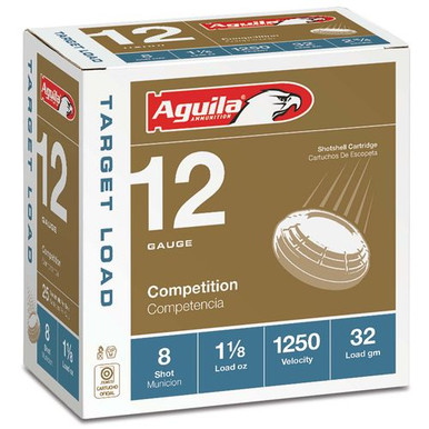 Aguila 1CHB1348 Target Load Standard Velocity 12 Gauge 2.75" 1 1/8 oz 8 Shot 25 Bx/ 10 Cs