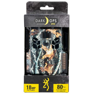 Browning Trail Cameras 4GV 6HD-APX Dark Ops HD Apex Advantage Camo 18 MP Resolution Invisible Infrared Flash SDXC Card Slot/Up to 512GB Memory