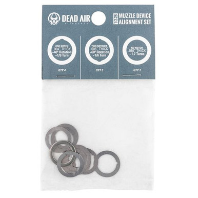 Dead Air DA001 Shim Kit  1/2"-28 tpi 3 Different Shim Thicknesses Included (.004", .006", .060")