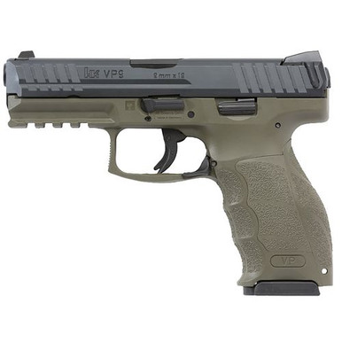 HK 81000234 VP9  9mm Luger 4.09" 17+1 (3) Green Black Steel Slide Green Interchangeable Backstrap Grip Night Sights