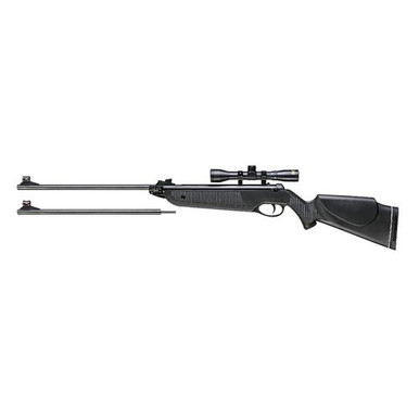 Beeman 1022 Black Club  Spring Piston 1rd 177, 22 Pellet  Black Rec/Barrel Black Synthetic Stock Includes 4x32mm Scope, Mount & Extra Barrel