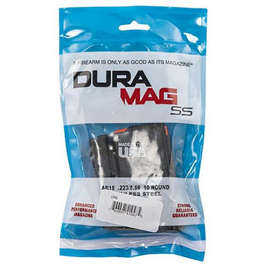 C Products Defense Inc 3023041178CPDL10 DURAMAG SS  Black with Orange Follower Detachable 10rd for 223 Rem, 5.56x45mm NATO AR-15