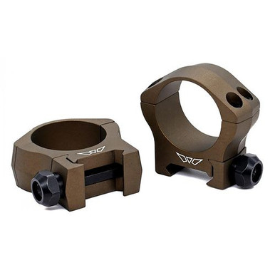 Warne 7213BB Mountain Tech Scope Ring Set Picatinny/Weaver Fixed 30mm Low Burnt Bronze Cerakote