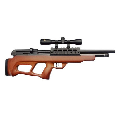 Beeman 1357 Under-Lever  Pre-Charged Pneumatic 177 Pellet 12rd Black European Hardwood Stock 4x32mm Scope