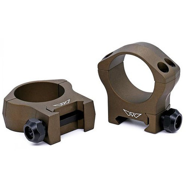 Warne 7214BB Mountain Tech Scope Ring Set Picatinny/Weaver Fixed 30mm Medium Burnt Bronze Cerakote