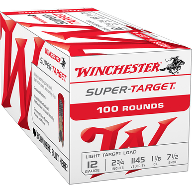 Winchester Ammo TRGT127VP Super Target Light Target Load 12 Gauge 2.75" 1 1/8 oz 7.5 Shot 100 Bx/ 2 Cs value pk