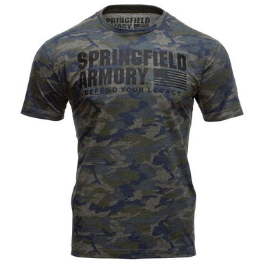 Springfield Armory GEP7128LG Vintage Camo Mens T-Shirt Camo Large Short Sleeve