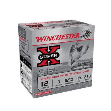 Winchester Ammo WEX12323 X-pert Waterfowl 12 Gauge 3" 1 1/8 oz 2 Shot 3 Shot 25 Bx/ 10 Cs