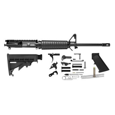 Del-Ton Inc RKT101 Heavy Carbine Rifle Kit  5.56x45mm NATO 16" Chrome Moly Vanadium Barrel 7075-T6 Anodized Aluminum Rec with A2 Flash Hider