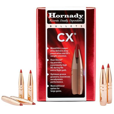 Hornady 271904 CX 270 Cal 100 gr Copper Solid 50 Per Box