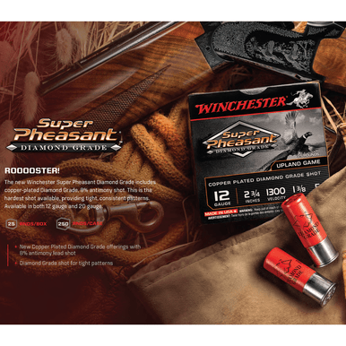 Winchester Ammo SPDG125 Super Pheasant Diamond Grade 12 Gauge 2.75" 1 3/8 oz 1300 fps 5 Shot 25 Bx