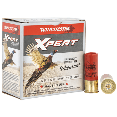 Winchester Ammo WEXP12H4 Xpert Pheasant Lead Free High Velocity 12 Gauge 2.75" 1 1/8 oz 1400 fps 4 Shot 25 Per Box