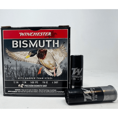 Winchester Ammo SWB1234 Bismuth 12 Gauge 3" 1 3/8 oz 1450 fps Tin Plated Bismuth 4 Shot 25 Bx 10 Cs