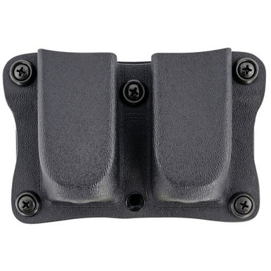 DeSantis Gunhide A87KJJJZ0 Quantico Double Mag Pouch OWB 9mm, 40 S&W fits Glock 17,19,22,23,31-38 1.5" Belt Black Kydex