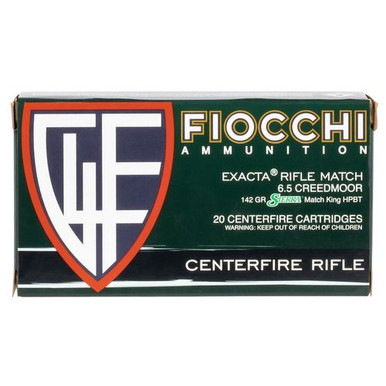 Fiocchi 65CMMKC Hyperformance  6.5 Creedmoor 140 gr Sierra MatchKing Hollow Point Boat-Tail 20 Bx/ 10 Cs