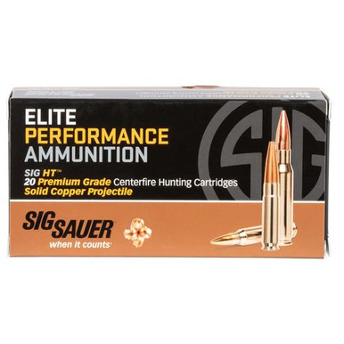 Sig Sauer E65CH120 Elite Copper Hunting  6.5 Creedmoor 120 gr Jacketed Hollow Point (JHP) 20 Bx/ 10 Cs