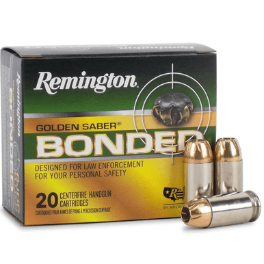 Remington Golden Saber Bonded 45 ACP 230 gr Bonded Brass Jacketed Hollow Point (BBJHP) Handgun Ammo