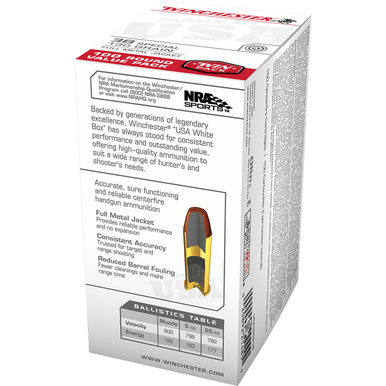 Winchester Ammo USA38SPVP USA Value Pack 38 Special 130 gr Full Metal Jacket 100 Per Box