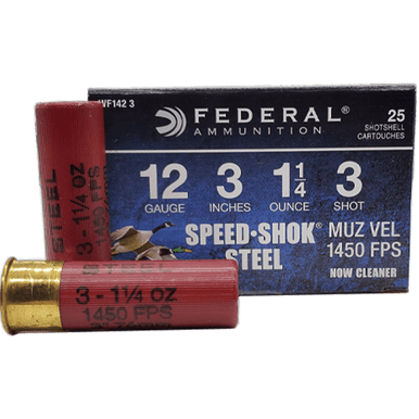 Federal WF1423 Speed-Shok Waterfoul 12 Gauge 3" 1 1/4 oz 3 Shot 25 Per Box