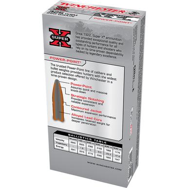 Winchester Ammo X325WSM Super X 325 WSM 220 gr Power Point 20 Per Box