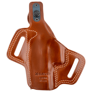 Galco FL226 Fletch OWB Tan Leather Belt Slide Compatible w/Glock 19 Gen1-5/19X/23 Gen2-5/32/45 Belt Up to 1.75" Wide Right Hand