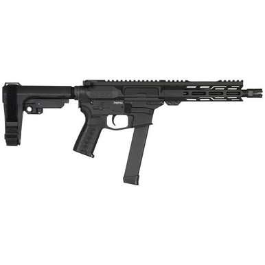CMMG 99A5163AB Banshee MKGS 9mm Luger 33+1 8" Black Cerakote/6 Position RipBrace Black Polymer Grip