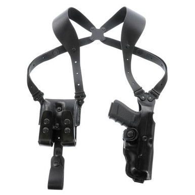 Galco VHS4212B VHS 4.0 Shoulder System Size Fits Chest Up To 56" Black Leather Harness Fits 1911 5" Barrel Ambidextrous