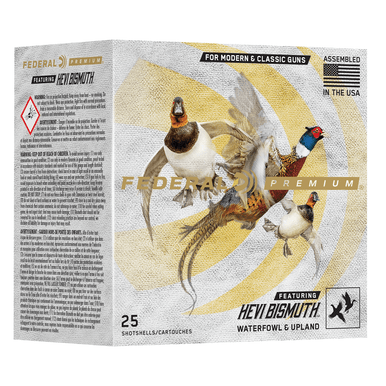 Federal PHBX1445 Premium HEVI-Bismuth 12 Gauge 2.75" 1 1/4 oz HEVI Bismuth 5 Shot 25 Per Box