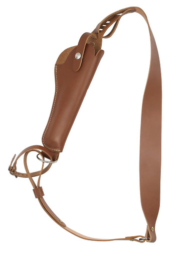 Hunter Company 068-300-4 Sportsman Bandolero  Shoulder Size 4 Chestnut Tan Leather Harness Fits DA Revolver 5-6.50" Barrel
