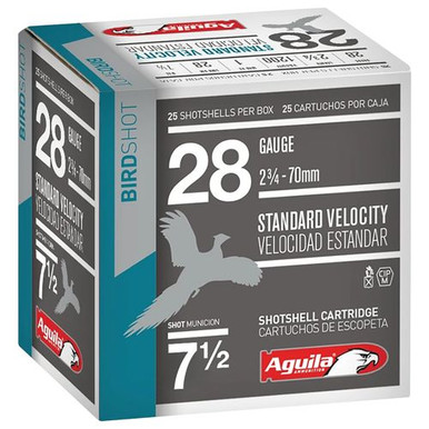 Aguila 1CHB2837 Hunting Standard Velocity 28 Gauge 2.75" 1 oz 1200 fps 7.5 Shot 25 Bx/10 Cs