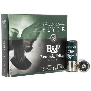 B&P 12B14PL8 Flyer  12 Gauge 2.75" 1 1/4 oz 1255 fps 8 Shot 100rds (Sold by Case)