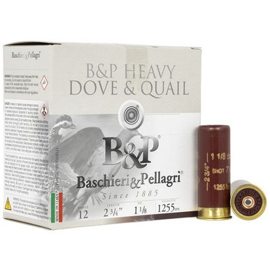 B&P 12B18D75 Dove & Quail  12 Gauge 2.75" 1 1/8 oz 1255 fps 7.5 Shot 25 Bx/10 Cs