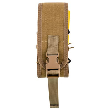 High Speed Gear 182RC0CB TACO X2R Mag Pouch Double Covered Coyote Brown Nylon MOLLE Compatible w/ Rifle