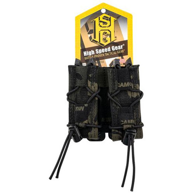 High Speed Gear 11PT02MB TACO Mag Pouch Double MultiCam Black Nylon MOLLE Compatible w/ Pistol