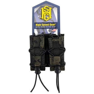 High Speed Gear 13PT12MB TACO Mag Pouch Double MultiCam Black Nylon Belt Belts 2.25" Wide Compatible w/ Pistol