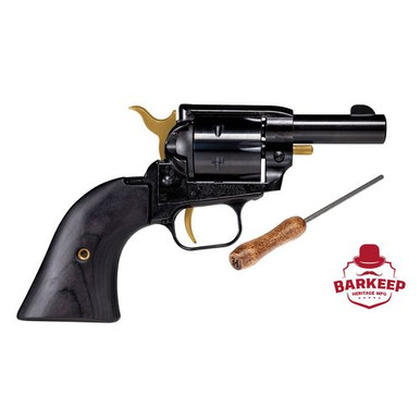 Heritage Mfg BK22B2GLD Barkeep  22 LR 6 Shot 2.68" Black Oxide Barrel, Cylinder & Frame, Black Laminate Wood Grips, Features Gold Accents