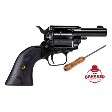 Heritage Mfg BK22B3BBK Barkeep 22 LR 6 Shot 3.60" Black Oxide Barrel, Cylinder & Frame, Black Laminate Wood Grips