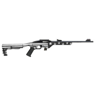 Citadel CIT22LRBUSG Trakr 22 LR 10+1 18" Blued Steel Threaded Barrel & Receiver, Gray Flag Synthetic Stock